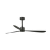 Ventilateur de Plafond Design Amelia Black Ø 132 cm - Moteur DC Basse Consommation 28W, 6 Vitesses, Fonction Été/Hiver, Télécommande Incluse - Noir Mat