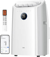 DREO DR-HAC006S Climatiseur Mobile 12 000 BTU - Appareil 3-en-1 avec Refroidissement IceCool, Déshumidificateur 3,2L/h, Connecté Wi-Fi (Alexa/Google), Silencieux 45 dB, Classe A - Blanc
