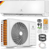 KESSER® Climatiseur Split 12 000 BTU (3,4 kW) - Système Réversible Inverter A++/A+, Connecté Wi-Fi/App, Gaz Écologique R32, Kit de Montage Complet Inclus - Blanc