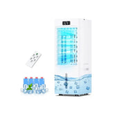PIAZCEW Rafraîchisseur d'Air 4-en-1 - Climatiseur Mobile Portable Silencieux 40 dB, Réservoir 6L, 3 Vitesses, 4 Modes, Minuterie 12H et 4 Packs de Glace Inclus - Blanc
