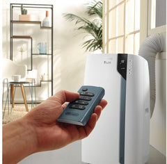 De'Longhi Pinguino PAC EX105 Climatiseur Mobile 10 000 BTU (2,5 kW) - Appareil 3-en-1 avec Climatisation, Déshumidificateur et Ventilation, EcoRealFeel, Silent Technology, Classe Énergétique A+++ - Blanc