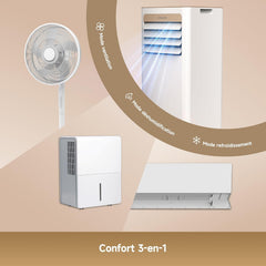 Dreame P-Wind10 Climatiseur Mobile Portable 9000 BTU - Appareil 3-en-1 avec Climatisation, Déshumidificateur et Ventilateur, Contrôle Wi-Fi (Appli) et Télécommande, Classe A - Gold