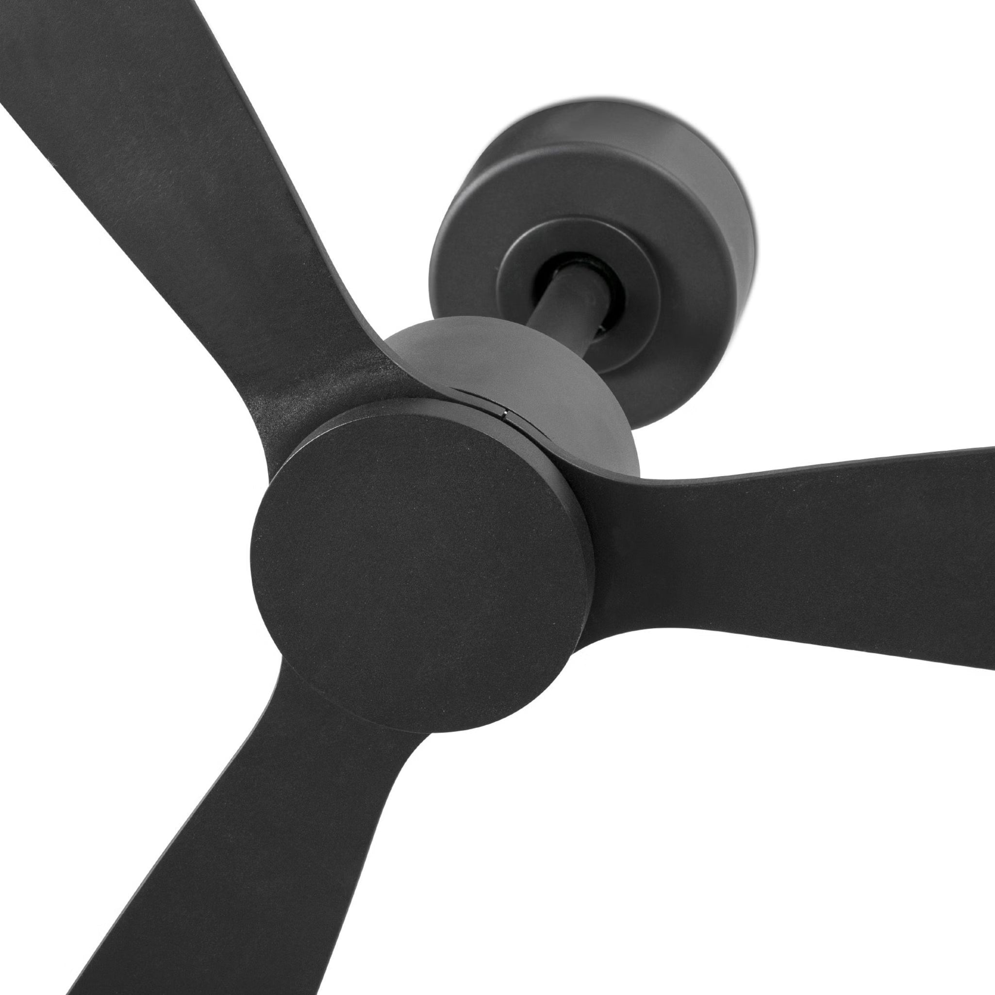 Ventilateur de Plafond Design Amelia Black Ø 132 cm - Moteur DC Basse Consommation 28W, 6 Vitesses, Fonction Été/Hiver, Télécommande Incluse - Noir Mat
