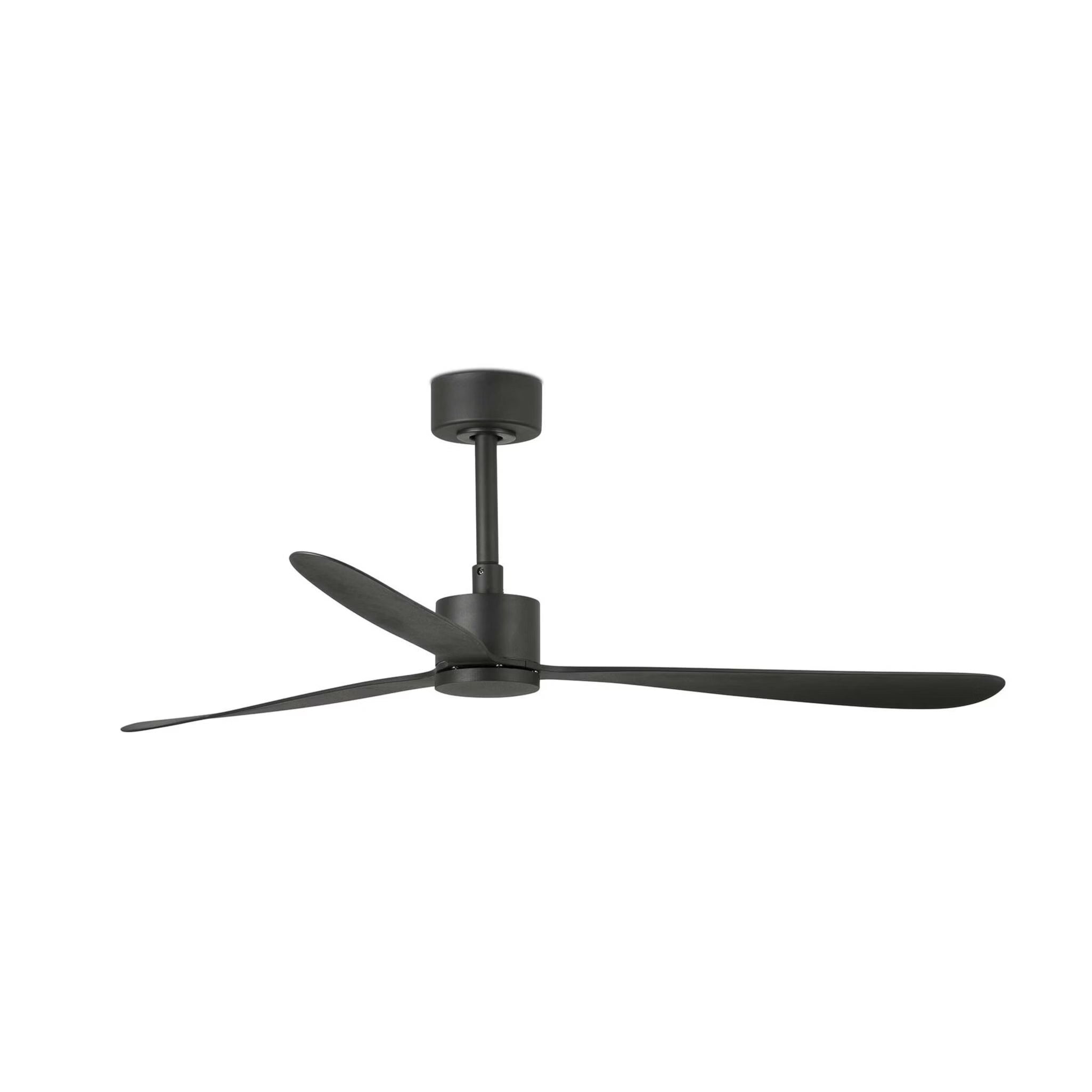 Ventilateur de Plafond Design Amelia Black Ø 132 cm - Moteur DC Basse Consommation 28W, 6 Vitesses, Fonction Été/Hiver, Télécommande Incluse - Noir Mat