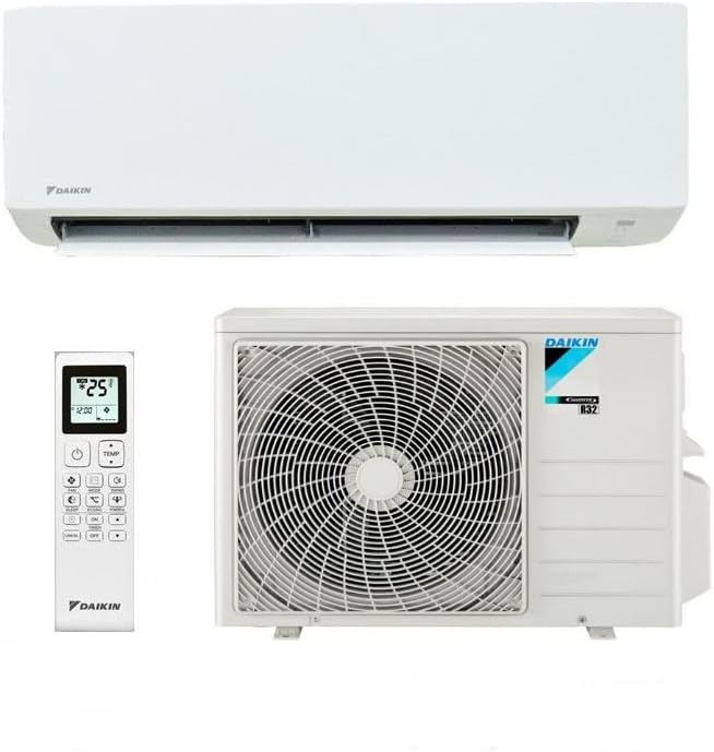 Daikin Sensira Climatiseur Split Mural Réversible 12 000 BTU (3,5 kW) - FTXC35 / RXC35, Classe A++/A+, Ultra Silencieux 20 dB, Gaz R32 - Kit d'Installation 5m Inclus - Blanc