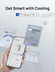 DREO DR-HAC005S Climatiseur Mobile 10 000 BTU - Appareil 3-en-1 avec Refroidissement Rapide, Déshumidificateur et Ventilateur, Contrôle Wi-Fi (Alexa/Google), Sans Drainage, Classe A - Blanc