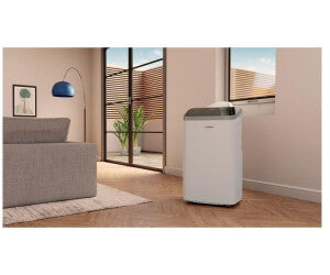 Bosch Cool 4000 Climatiseur Mobile 9 000 BTU (2,6 kW) - Appareil 4-en-1 avec Déshumidification et Ventilation, Silencieux en Mode Nuit, Classe Énergétique A+, Pour 35 m² - Blanc/Noir