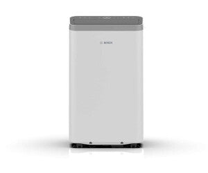Bosch Cool 4000 Climatiseur Mobile 9 000 BTU (2,6 kW) - Appareil 4-en-1 avec Déshumidification et Ventilation, Silencieux en Mode Nuit, Classe Énergétique A+, Pour 35 m² - Blanc/Noir