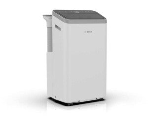 Bosch Cool 4000 Climatiseur Mobile 9 000 BTU (2,6 kW) - Appareil 4-en-1 avec Déshumidification et Ventilation, Silencieux en Mode Nuit, Classe Énergétique A+, Pour 35 m² - Blanc/Noir