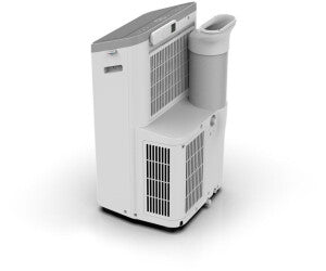 Bosch Cool 4000 Climatiseur Mobile 9 000 BTU (2,6 kW) - Appareil 4-en-1 avec Déshumidification et Ventilation, Silencieux en Mode Nuit, Classe Énergétique A+, Pour 35 m² - Blanc/Noir