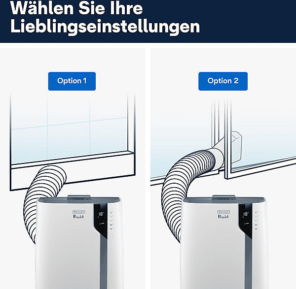 De'Longhi Pinguino PAC EX105 Climatiseur Mobile 10 000 BTU (2,5 kW) - Appareil 3-en-1 avec Climatisation, Déshumidificateur et Ventilation, EcoRealFeel, Silent Technology, Classe Énergétique A+++ - Blanc