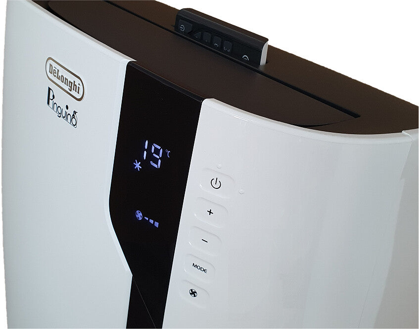 De'Longhi Pinguino PAC EX105 Climatiseur Mobile 10 000 BTU (2,5 kW) - Appareil 3-en-1 avec Climatisation, Déshumidificateur et Ventilation, EcoRealFeel, Silent Technology, Classe Énergétique A+++ - Blanc