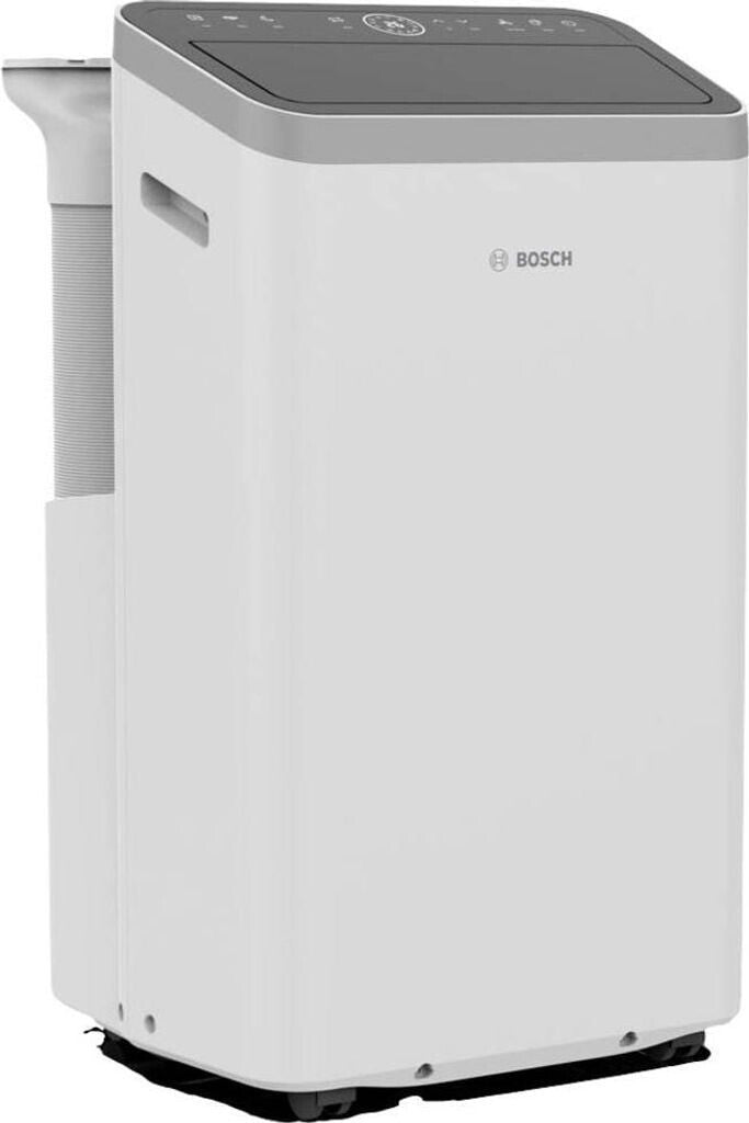 Bosch Cool 4000 Climatiseur Mobile 9000 BTU (2,6 kW) - Appareil 3-en-1 avec Refroidissement, Déshumidification et Ventilation, Oscillation Swing, Classe Énergétique A+ - Blanc/Noir