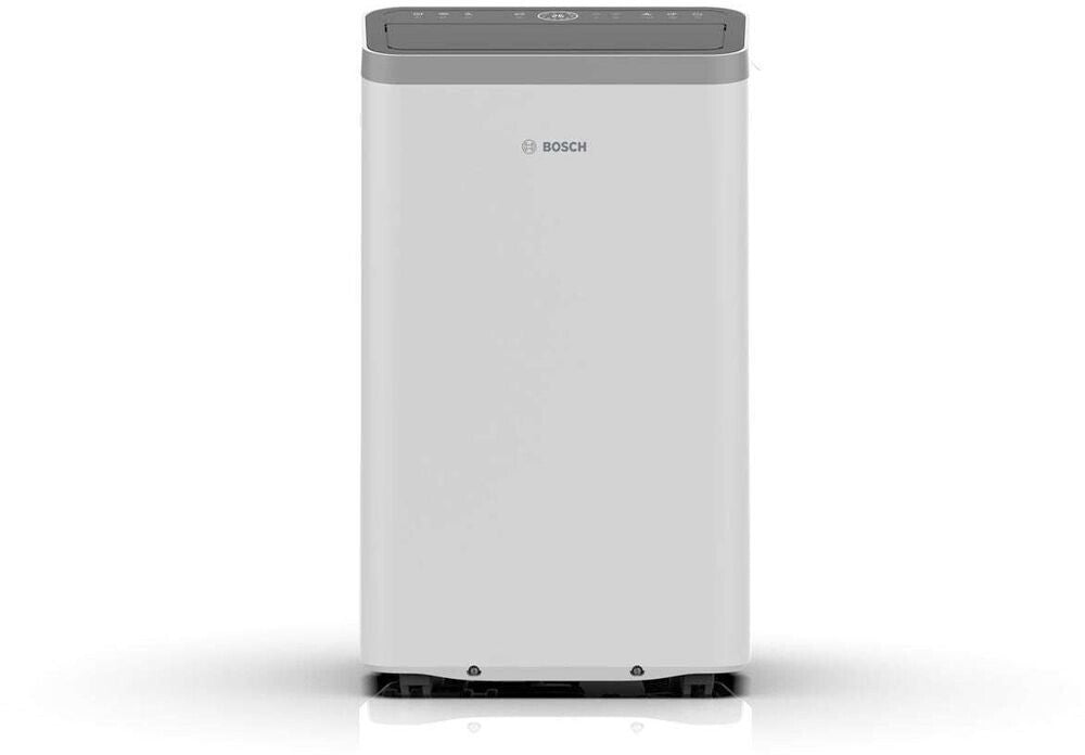Bosch Cool 4000 Climatiseur Mobile 9000 BTU (2,6 kW) - Appareil 3-en-1 avec Refroidissement, Déshumidification et Ventilation, Oscillation Swing, Classe Énergétique A+ - Blanc/Noir