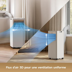 Dreame P-Wind10 Climatiseur Mobile Portable 9000 BTU - Appareil 3-en-1 avec Climatisation, Déshumidificateur et Ventilateur, Contrôle Wi-Fi (Appli) et Télécommande, Classe A - Gold
