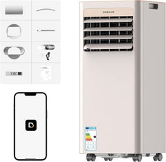 Dreame P-Wind10 Climatiseur Mobile Portable 9000 BTU - Appareil 3-en-1 avec Climatisation, Déshumidificateur et Ventilateur, Contrôle Wi-Fi (Appli) et Télécommande, Classe A - Gold