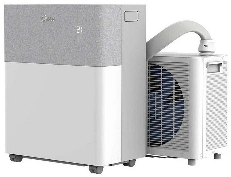 Midea PortaSplit Climatiseur Split Mobile Réversible 12 000 BTU (3,5 kW) - Appareil 3-en-1 avec Chauffage et Climatisation, Wi-Fi Intelligent, Silencieux 39 dB, Classe Énergétique A++/A+ - Blanc