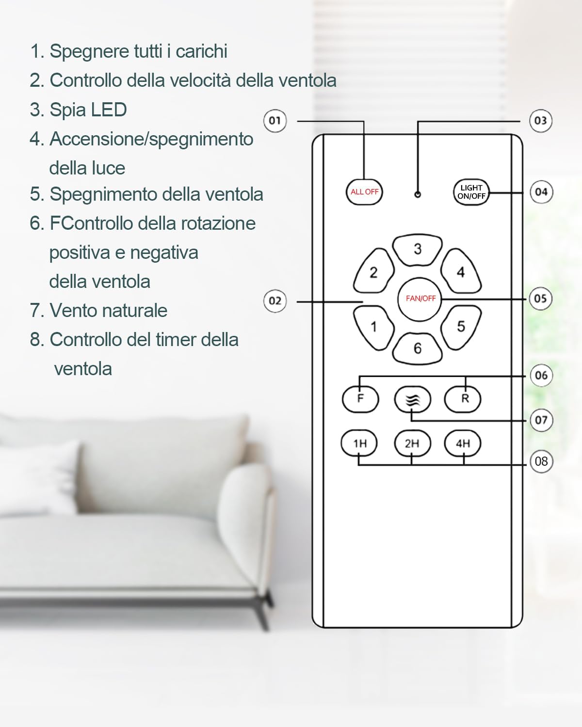 Forrovenco QX-06-DE - Ventilateur de plafond 132 cm noir avec lumière LED CCT et télécommande, 3 pales en bois, moteur DC réversible silencieux - Noir