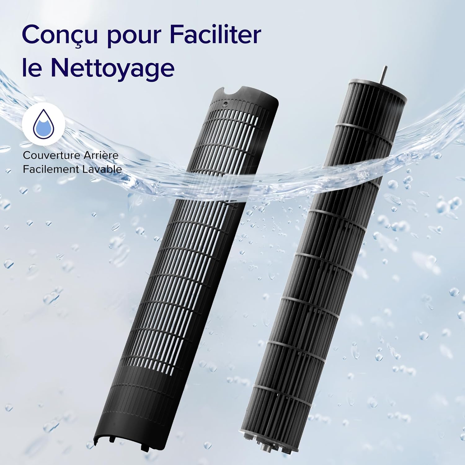 LEVOIT Classic Pro Smart LTF-F422S-KEU - Ventilateur colonne connecté WiFi, silencieux 25dB, moteur DC 30W, 12 vitesses, compatible Alexa, Noir