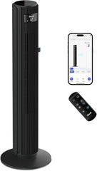 LEVOIT Classic Pro Smart LTF-F422S-KEU - Ventilateur colonne connecté WiFi, silencieux 25dB, moteur DC 30W, 12 vitesses, compatible Alexa, Noir