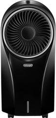 De'Longhi EV250 BK Rafraîchisseur d'Air Mobile - Appareil 3-en-1 avec Humidification, Ioniseur et Ventilation, Autonomie 6h, Réservoir 4,5L, Protection IPX4 - Noir