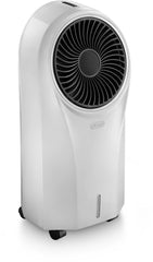 De'Longhi EV250 WH Rafraîchisseur d'Air Mobile - Appareil 3-en-1 avec Humidification, Ioniseur et Ventilation, Autonomie 6h, Réservoir 4,5L, Protection IPX4 - Blanc