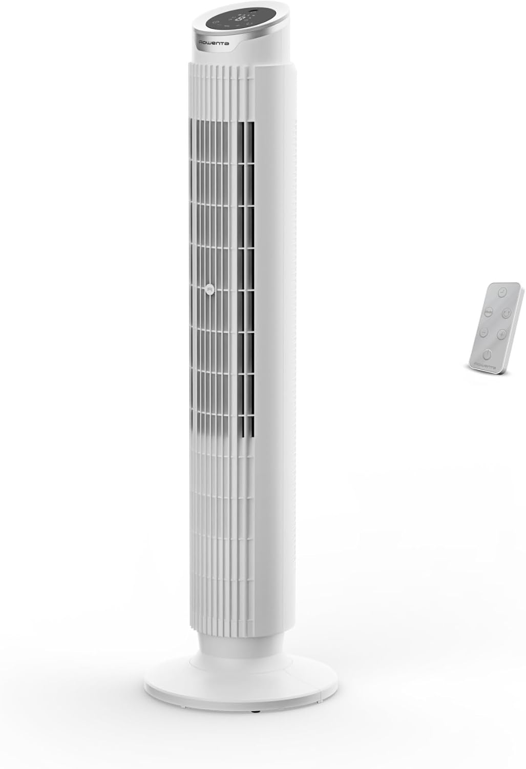 Rowenta Eole Silence Force VU7025F0 - Ventilateur colonne ultra-silencieux, moteur Effitech économe 30W, 8 vitesses, oscillation 90°, télécommande, Blanc Neige