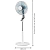 Rowenta Turbo Silence VU5640F2 - Lot de 2 ventilateurs sur pied, 40 cm, débit d'air 72 m3/min, 45 dB(A), oscillation automatique, Blanc et Bleu