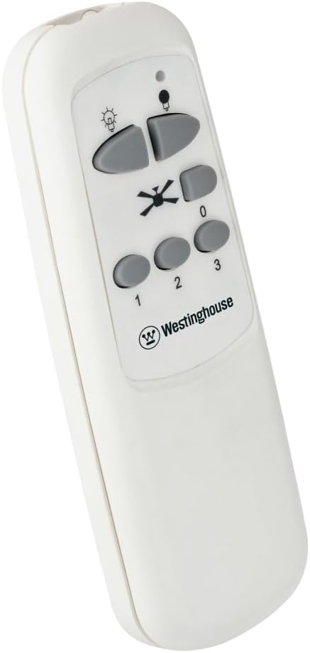 Westinghouse Bendan 7214040 - Ventilateur de plafond d'intérieur 132 cm avec luminaire verre opale dépoli, 5 pales, télécommande - Blanc
